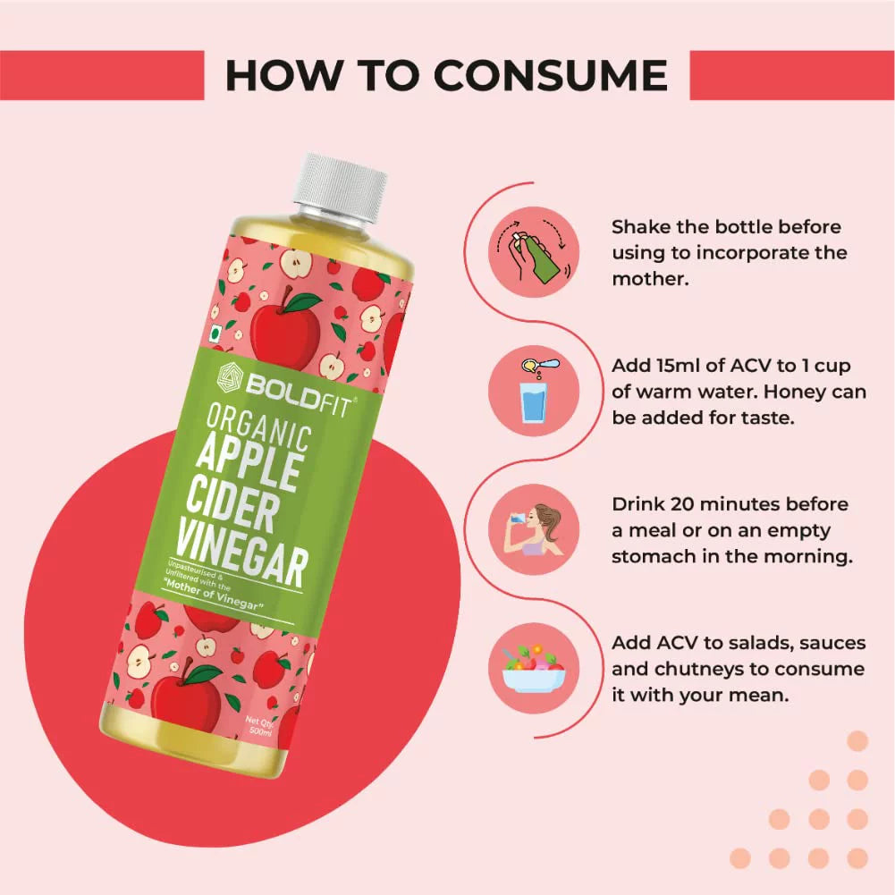 Organic Apple Cider Vinegar With Mother 500Ml D7899