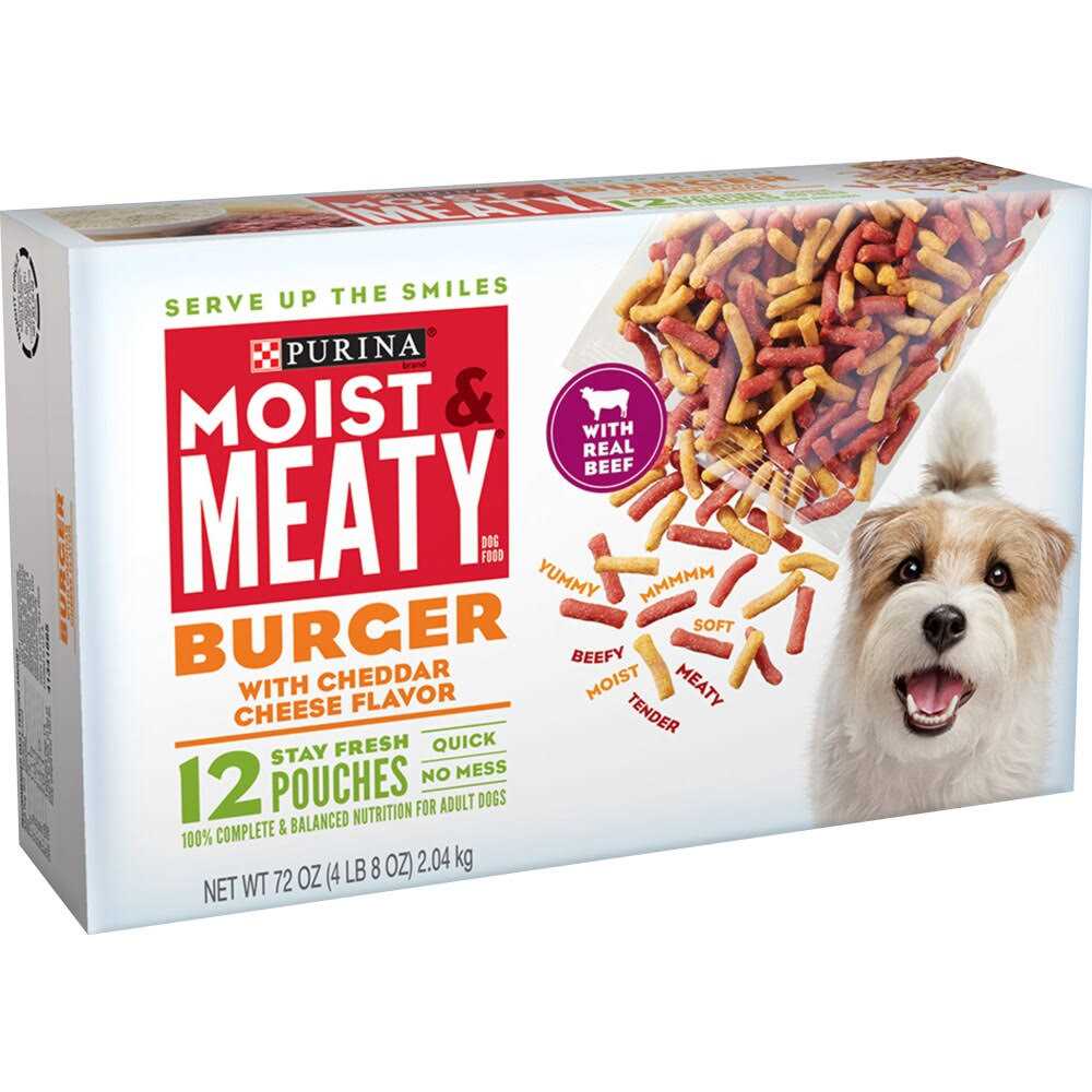 Moist & Meaty Burger with Cheddar Cheese Flavor Dry Dog Food D7230