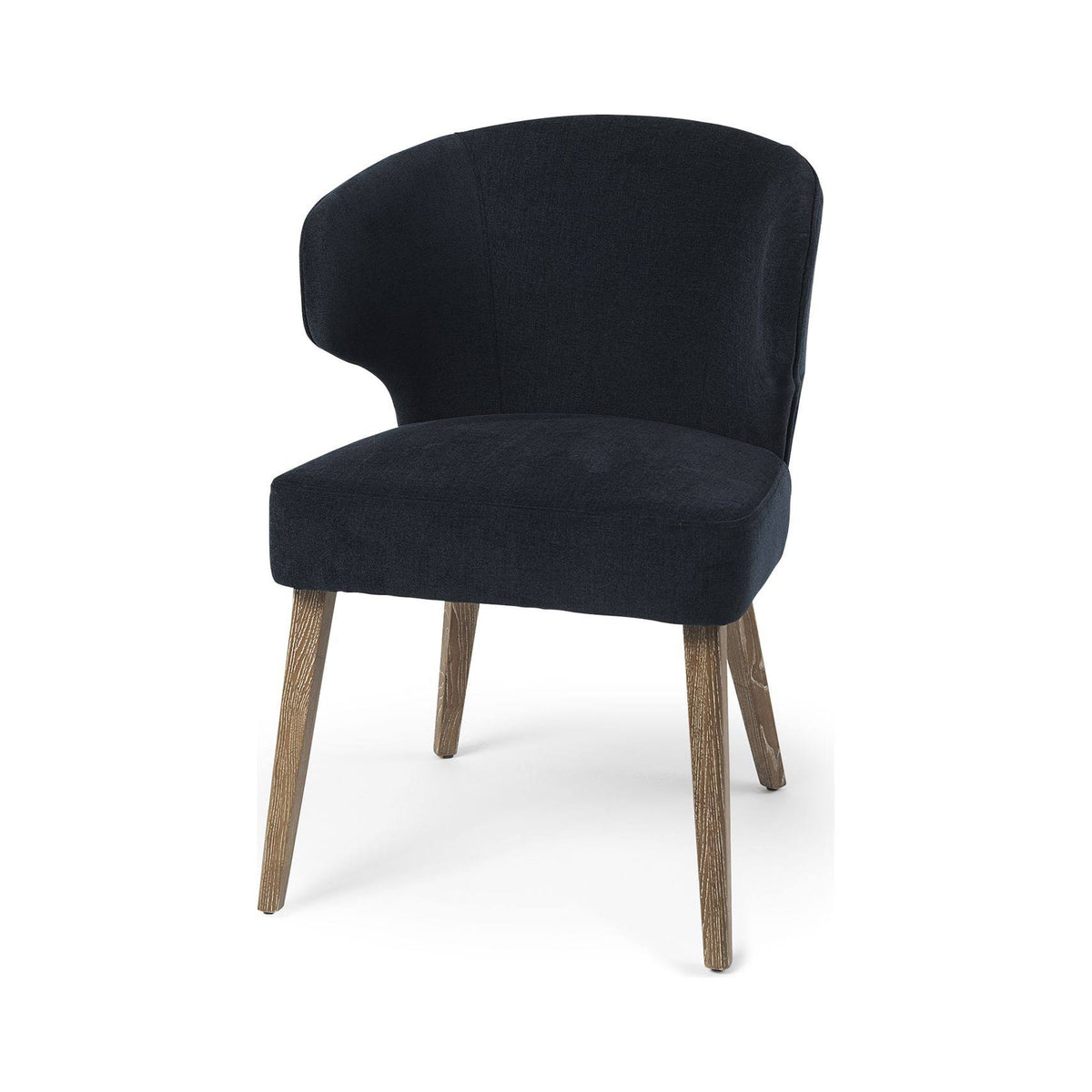 Navy Fabric Wingback Dining Chair U1182