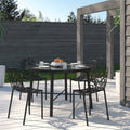 Black Aluminum Dining Chair Set of 4 J517