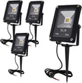 10W LED Landscape Lights 12V Low Voltage Outdoor Spotlights Warm White 3000K IP65 Waterproof 4 Pack U47088