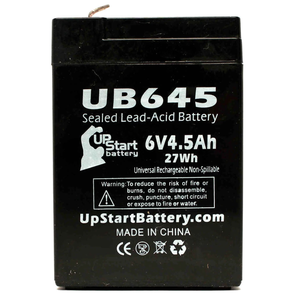 6V 4.5Ah Sealed Lead Acid Battery 3 Pack with F1 to F2 Terminal Adapters Y916