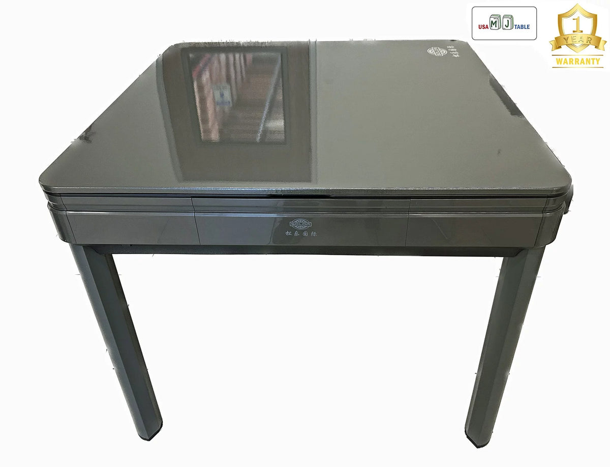 Gray Ultra-Thin 4-Legs Automatic Mahjong Table with 40mm Numbered tiles J545