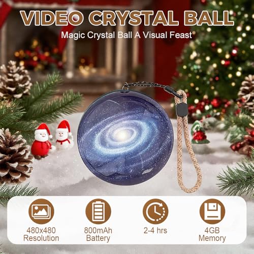 White 2.7" Crystal Ball Video Player Lamp V5302