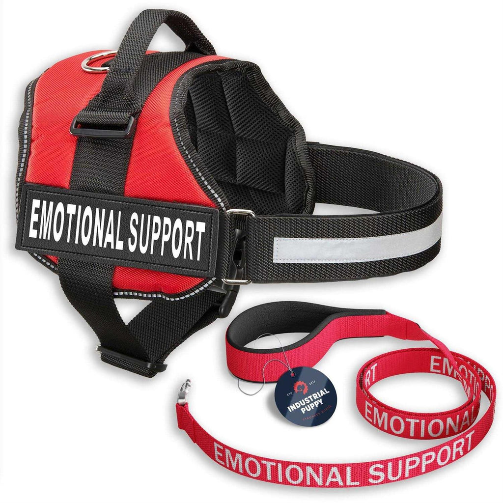 Emotional Support Dog Vest Harness with Reflective Straps and Matching Leash Set Z678
