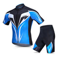 Breathable Quick-Dry Short Sleeve Cycling Jersey Set with Padded Shorts T4251
