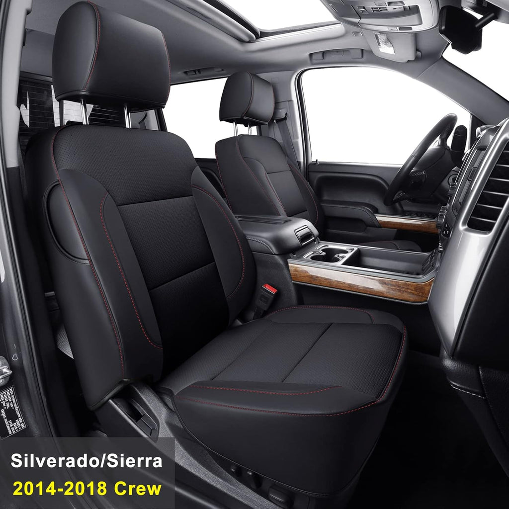 Black 2 pcs Front Seat Covers E3825