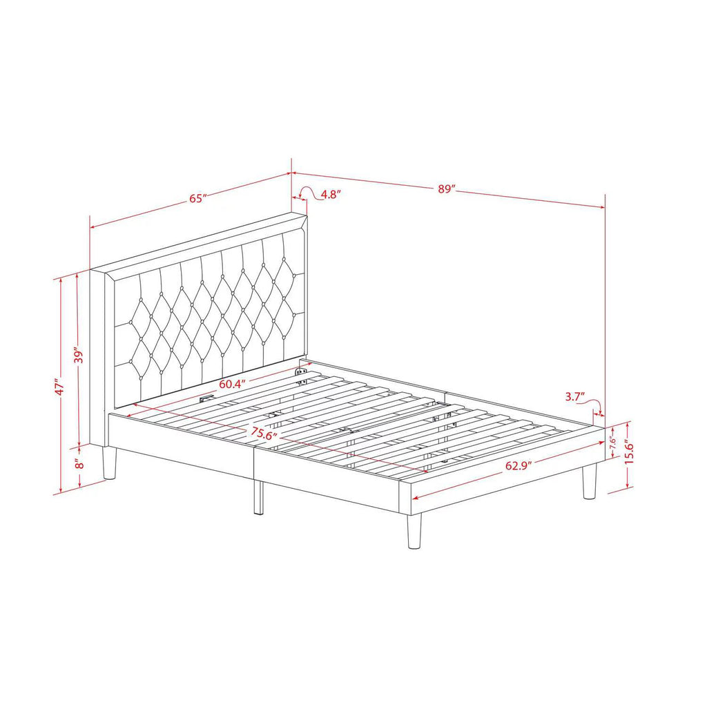 2-Piece Wood Queen Bedroom Set K6209