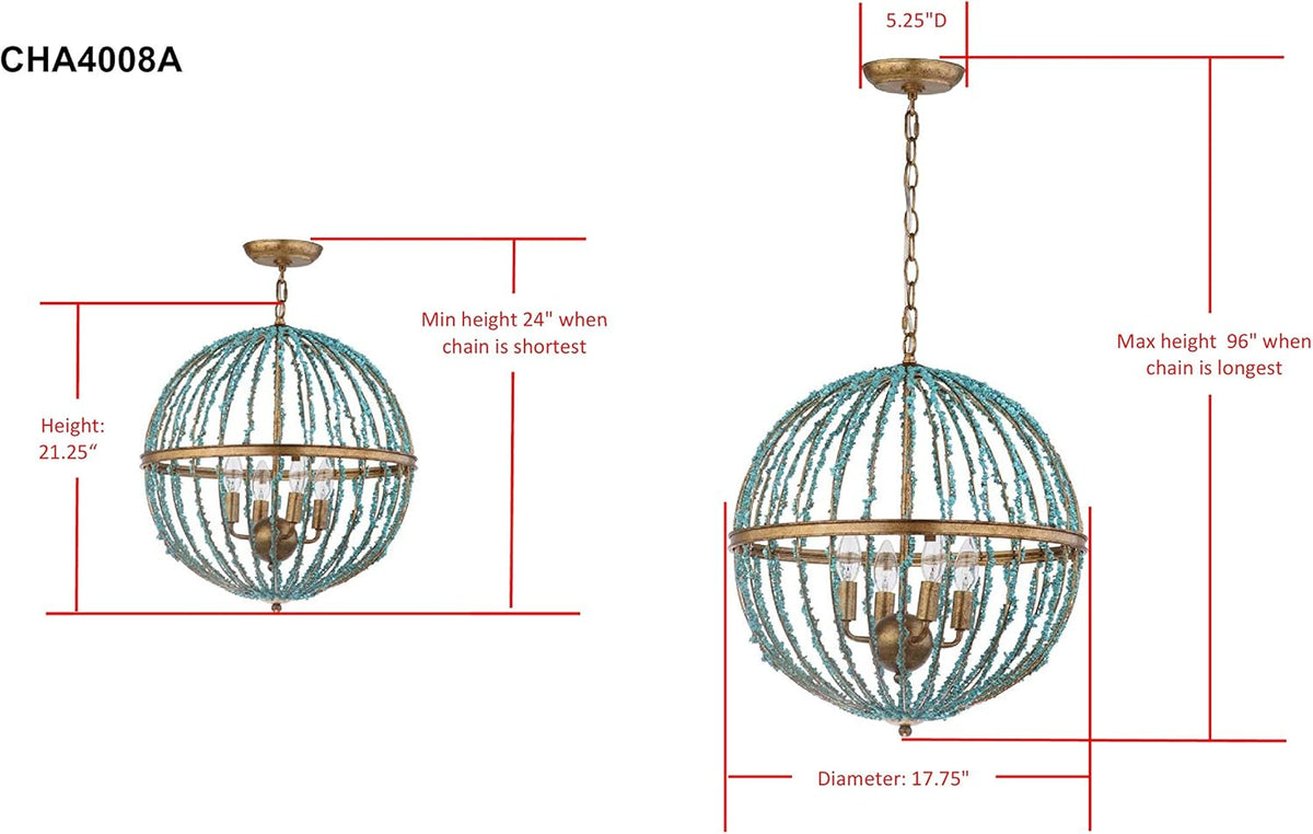 Blue Cage Chandelier Z81787