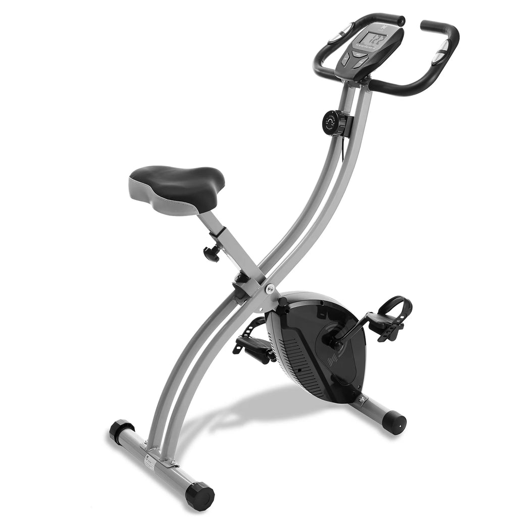 Folding Upright Stationary Exercise Bike with Magnetic Resistance E90756