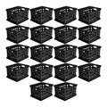Stackable Storage Crate Organizer Bins with Handles, 18 Pack A607391