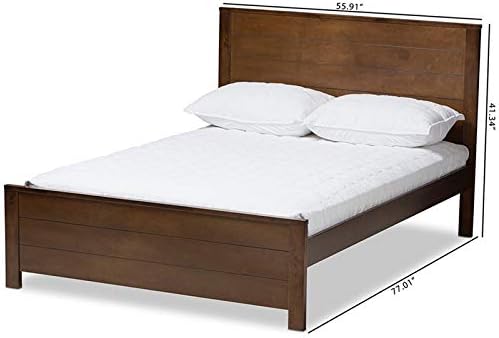 Full Platform Bed in Walnut Brown U369