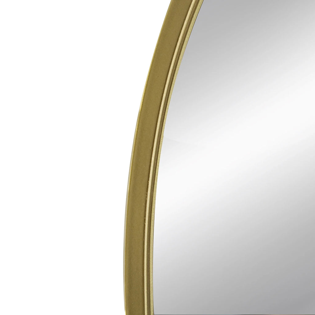 Gold Rounded Arch Top Wall Mirror B278404