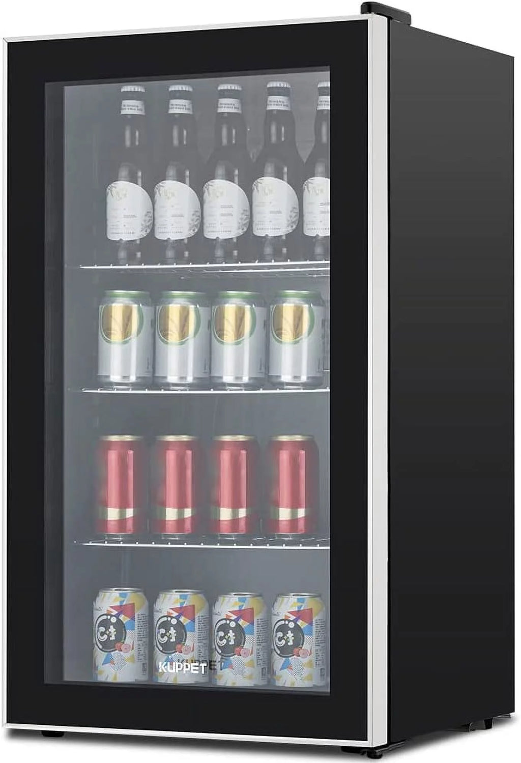 120 Can Beverage Refrigerator Glass Door Stainless Steel C1384