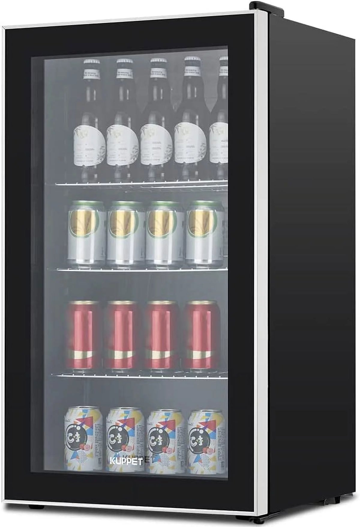 120 Can Beverage Refrigerator Glass Door Stainless Steel C1384