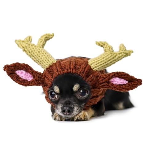 Knit Deer Antler Snood Wrap for Pets B27183