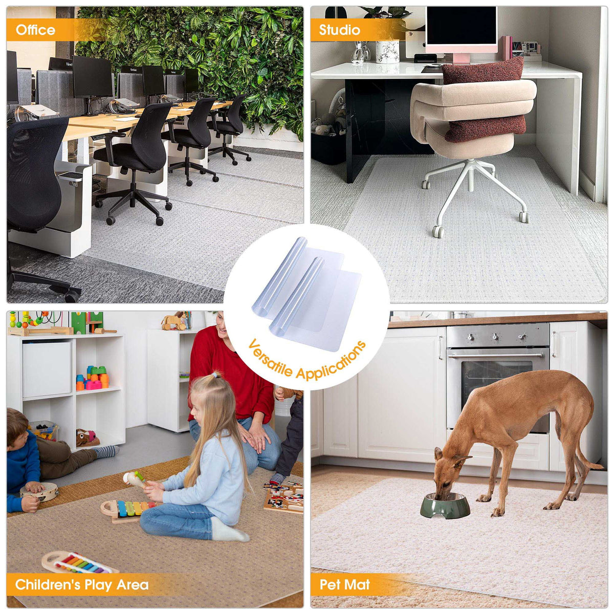 PVC Floor Mats 60"x46" 2 Pack Y17035