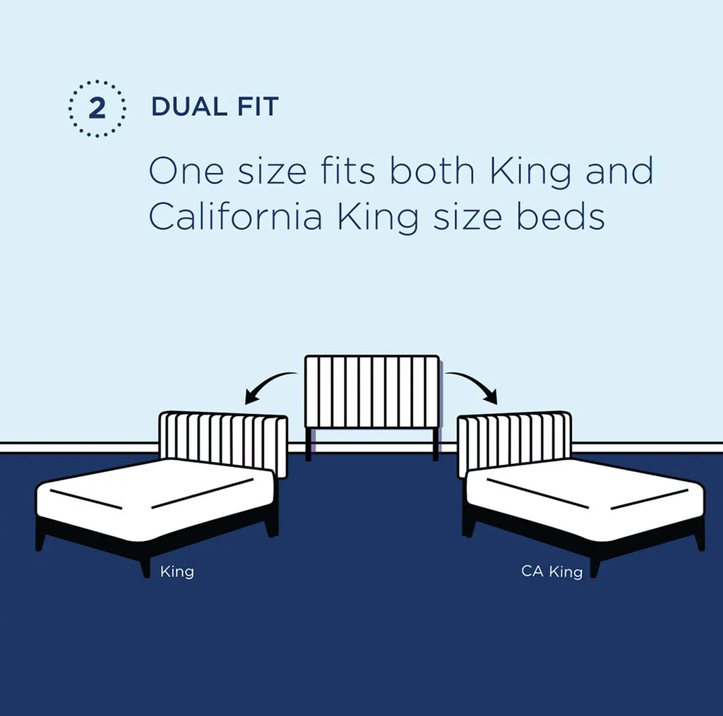 King and California King Black Faux Leather Upholstered Headboard Q468