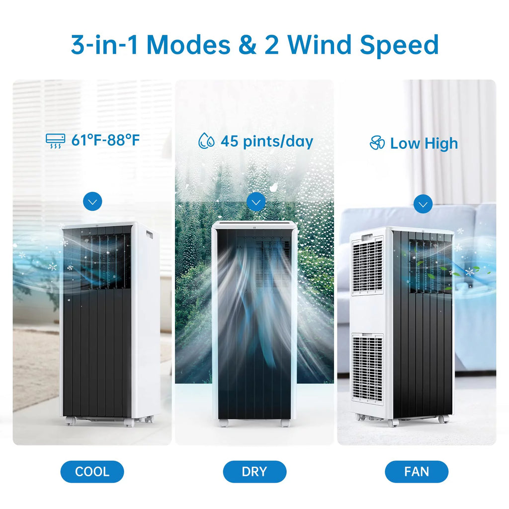8000 BTU Portable Air Conditioner with Remote Control Z291