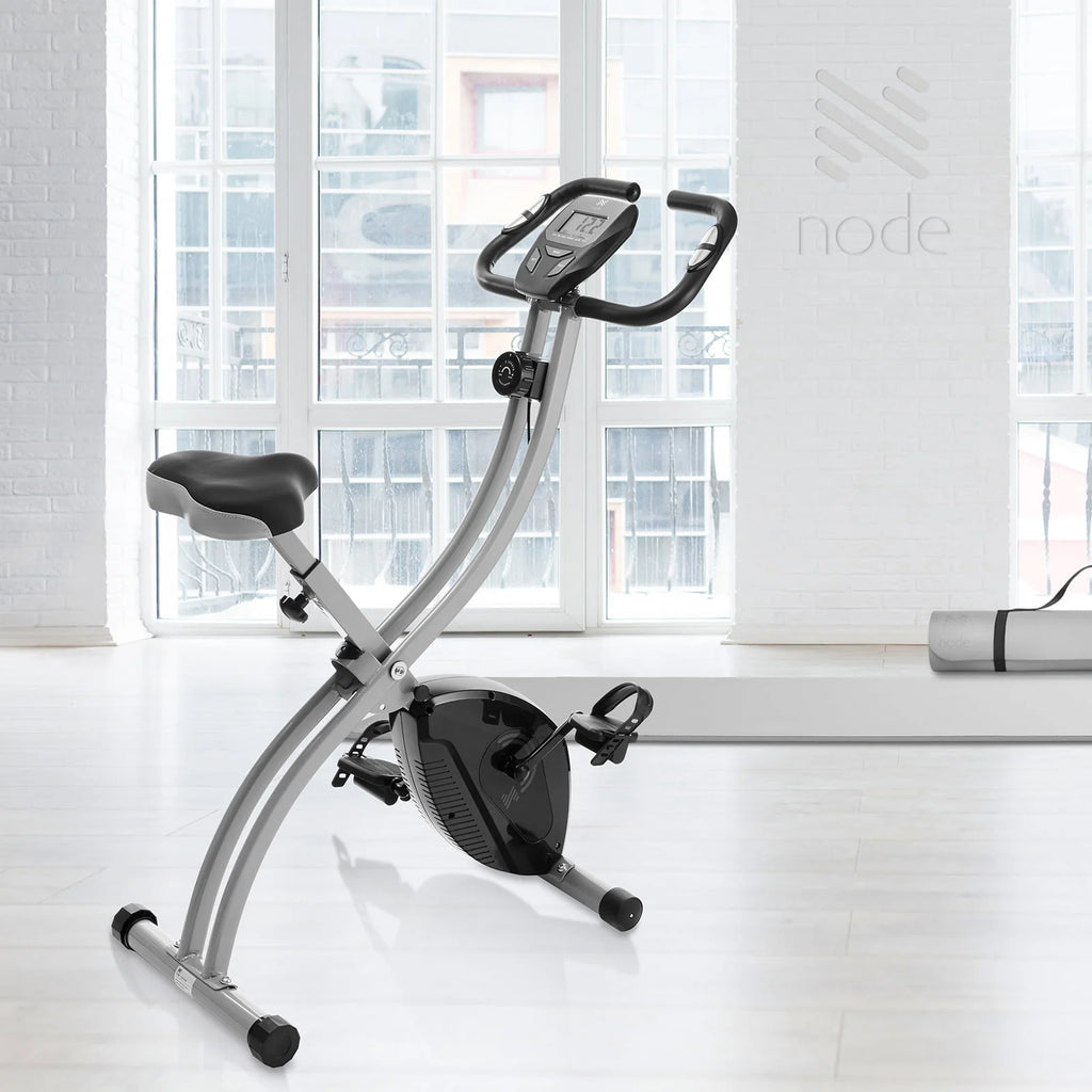 Folding Upright Stationary Exercise Bike with Magnetic Resistance E90756