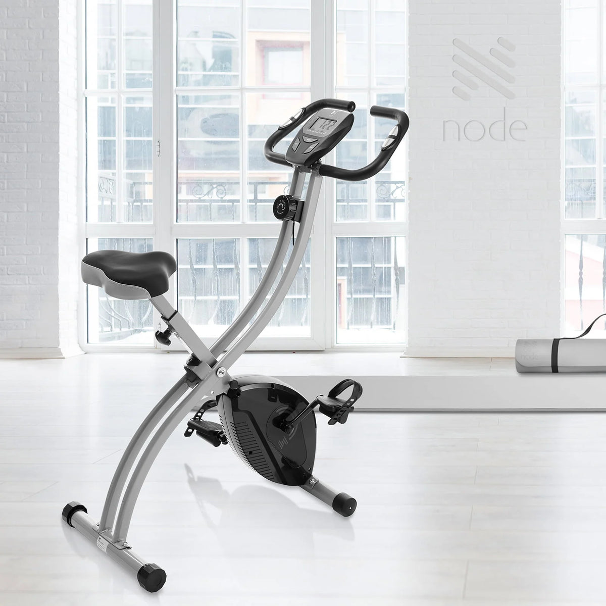 Folding Upright Stationary Exercise Bike with Magnetic Resistance E90756