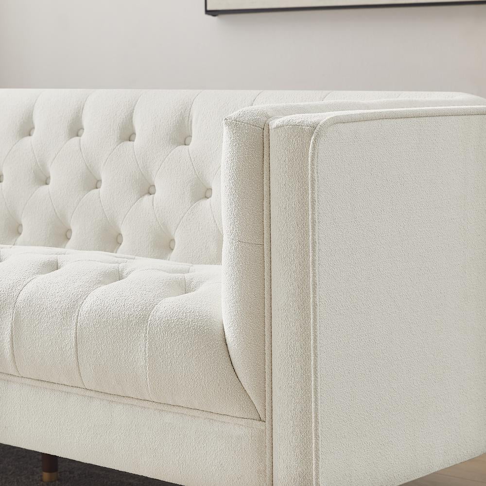 Beige Boucle Fabric Sofa J9711