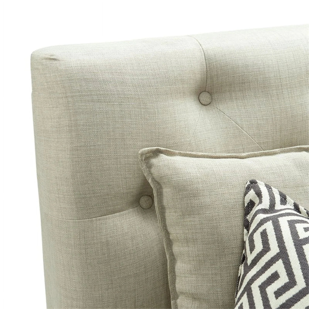 Beige Wood Corner with Three Pillows O9122