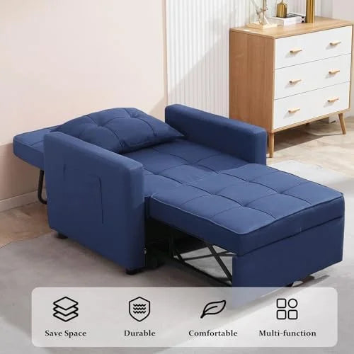 White Convertible Chair Bed X503581