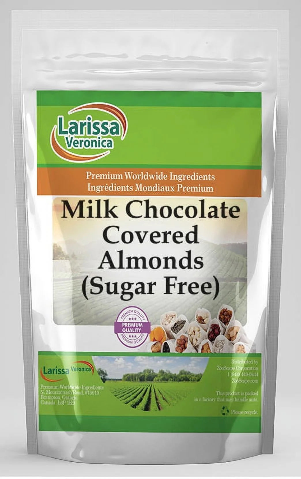 Sugar Free Milk Chocolate Covered Almonds 8 oz 2-Pack O24468