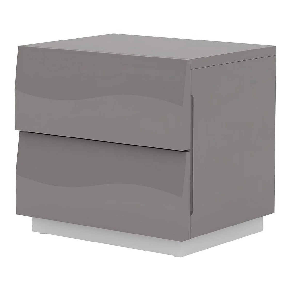 4-Piece Bedroom Set with Chest Dresser and 2 Nightstand in Gray Z892617