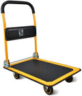 Yellow Foldable Push Cart Dolly with 360 Degree Swivel Wheels K797977