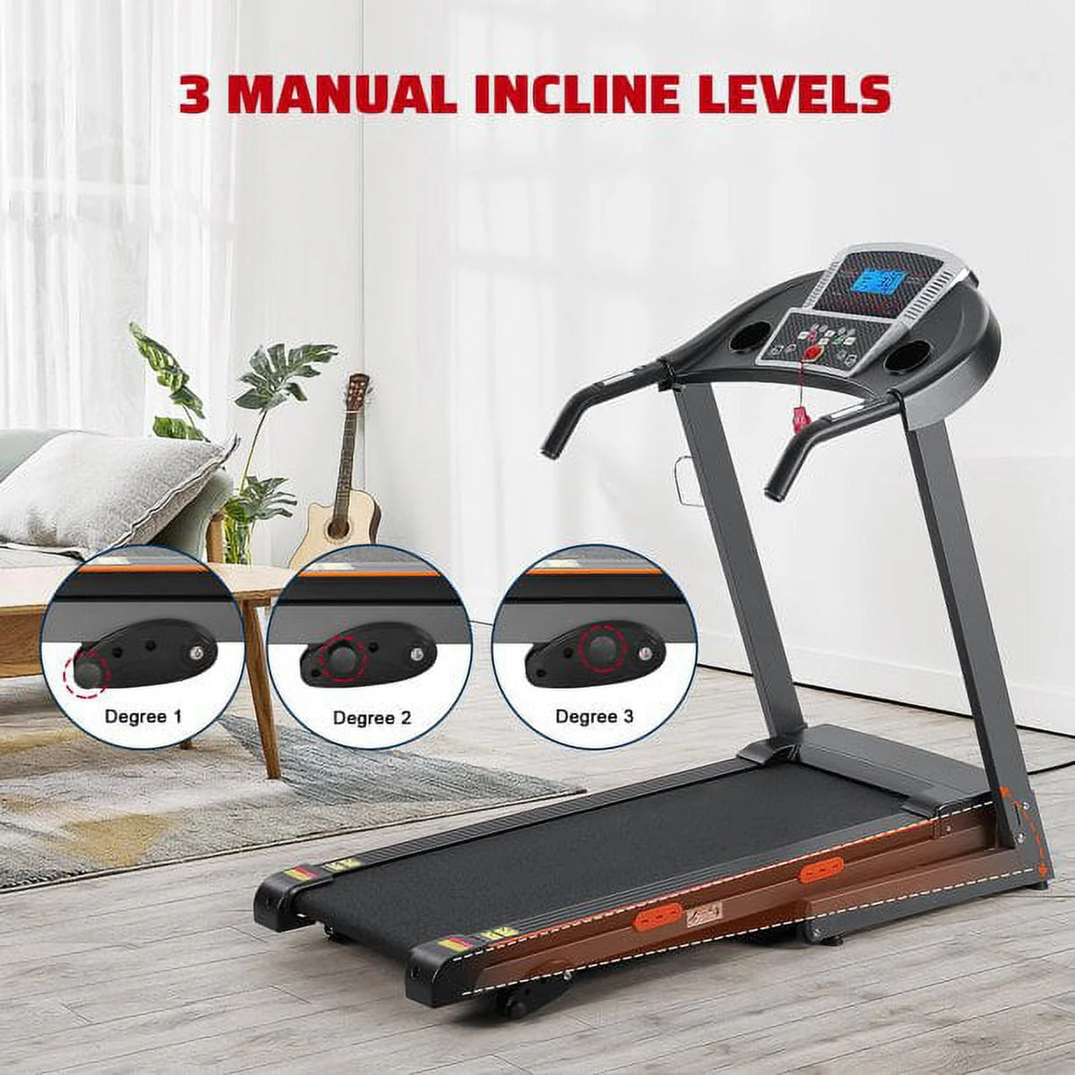 Foldable Electric Treadmill with 15 Pre-Set Programs Q5104