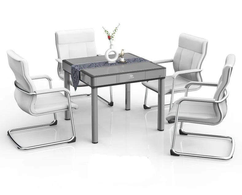 Gray Ultra-Thin 4-Legs Automatic Mahjong Table with 40mm Numbered tiles J545