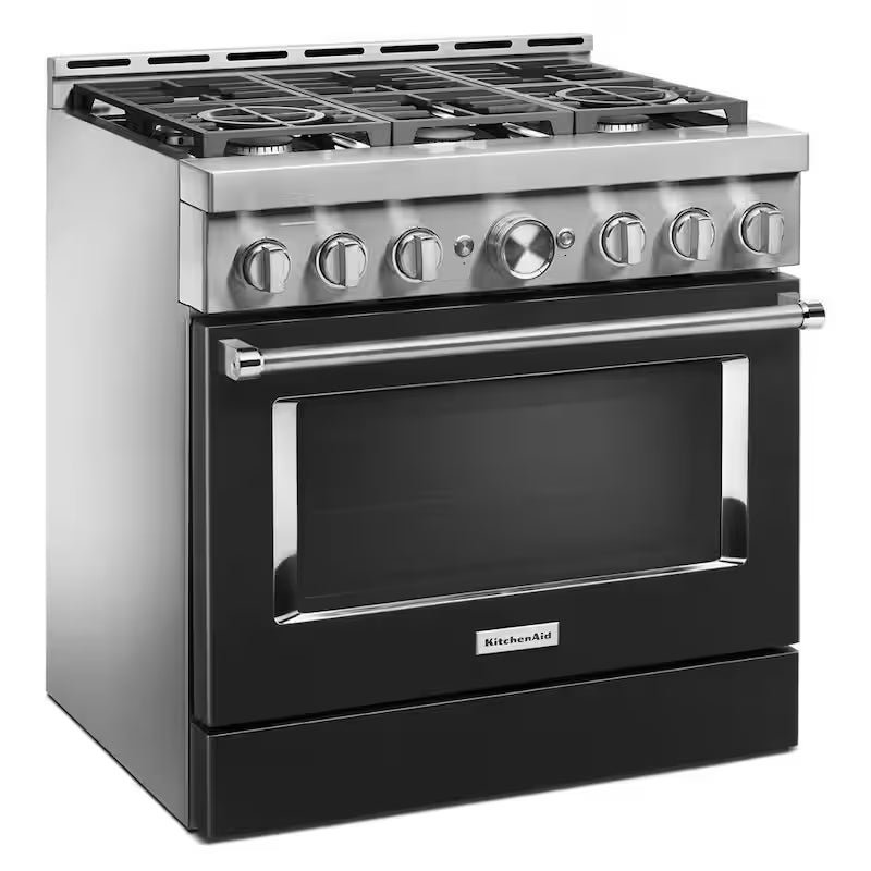 5.1 cu. ft. Smart Gas Range with Self-Cleaning and True Convection in Imperial Black S94286