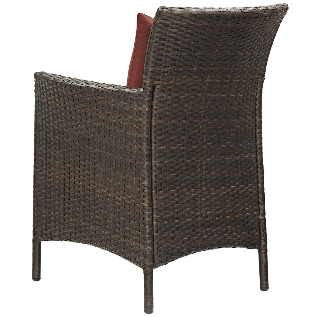 Set of 2 Brown Rattan Wicker Dining Chairs Y14903