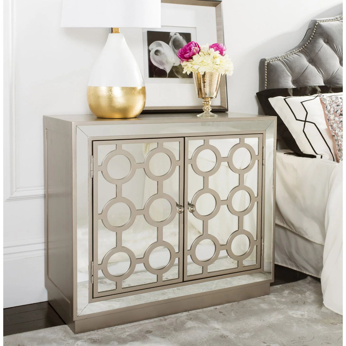 2 Door Mirror Finish Chest W8814