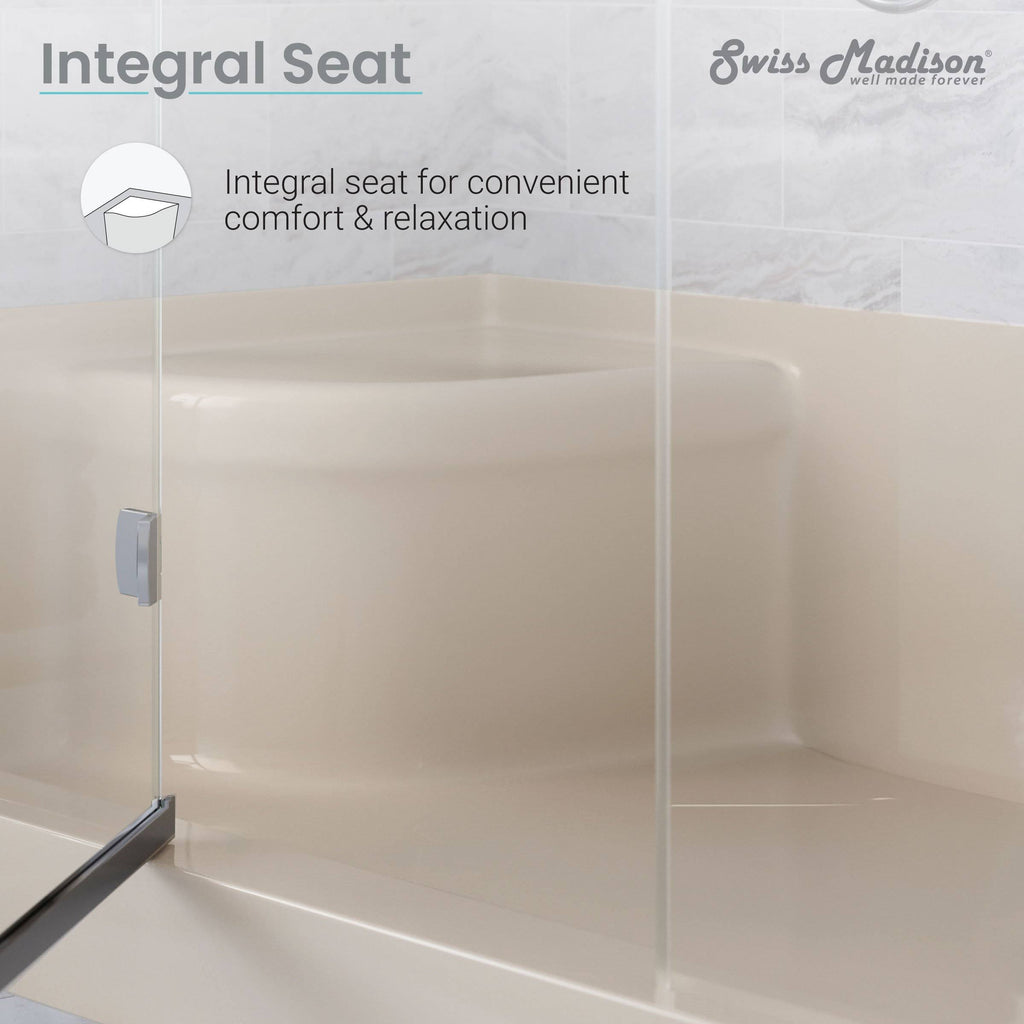 Biscuit Single Threshold Shower Base F9564