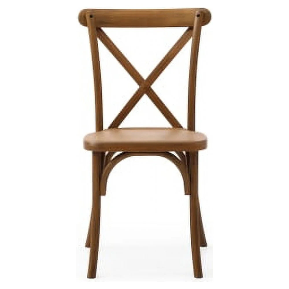 2-Pack Natural Resin X-Back Dining Chair G799
