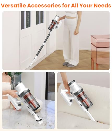 Cordless Vacuum Cleaner, 550W 45Kpa, 60Mins Runtime, 1.6L Dust Cup M749