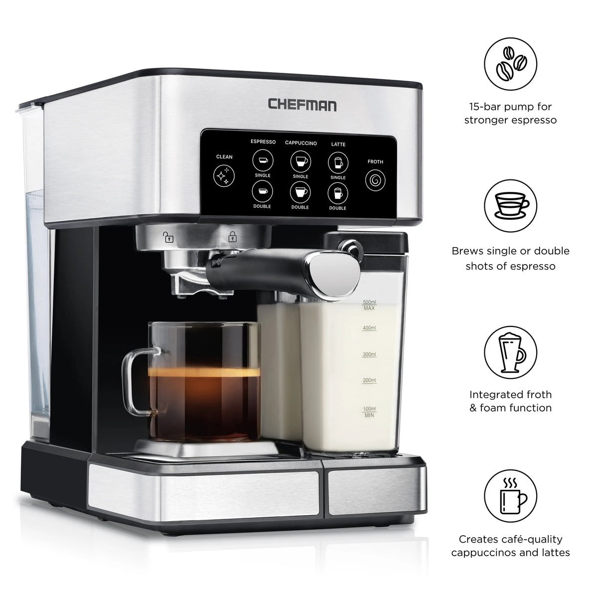 6-in-1 Espresso Machine with Milk Frother S5844
