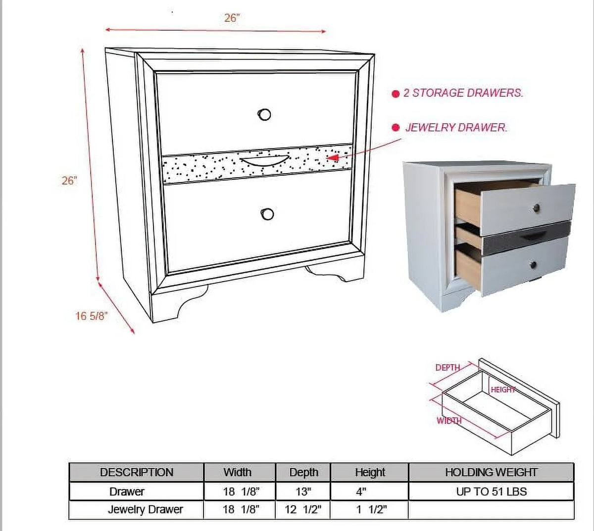 King Size 4-Piece Bedroom Set Y485