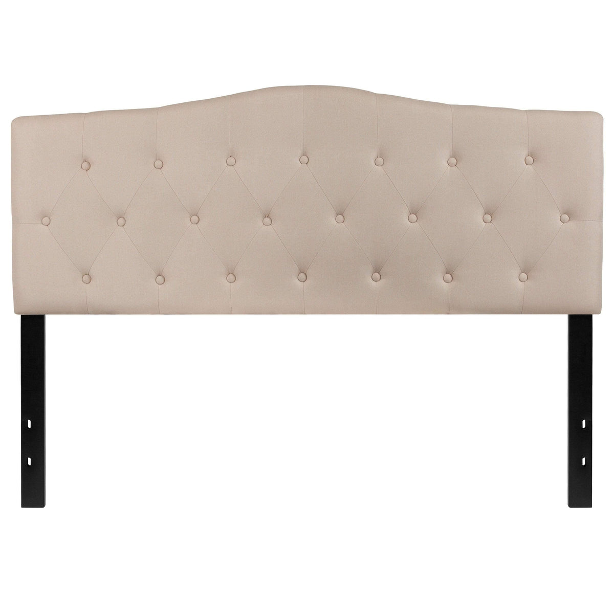 Beige Fabric Queen Size Upholstered Headboard R97523