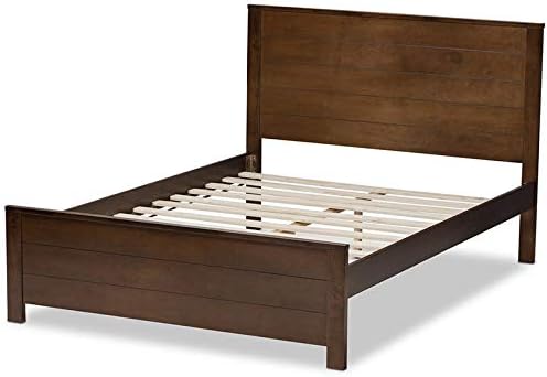 Full Platform Bed in Walnut Brown U369
