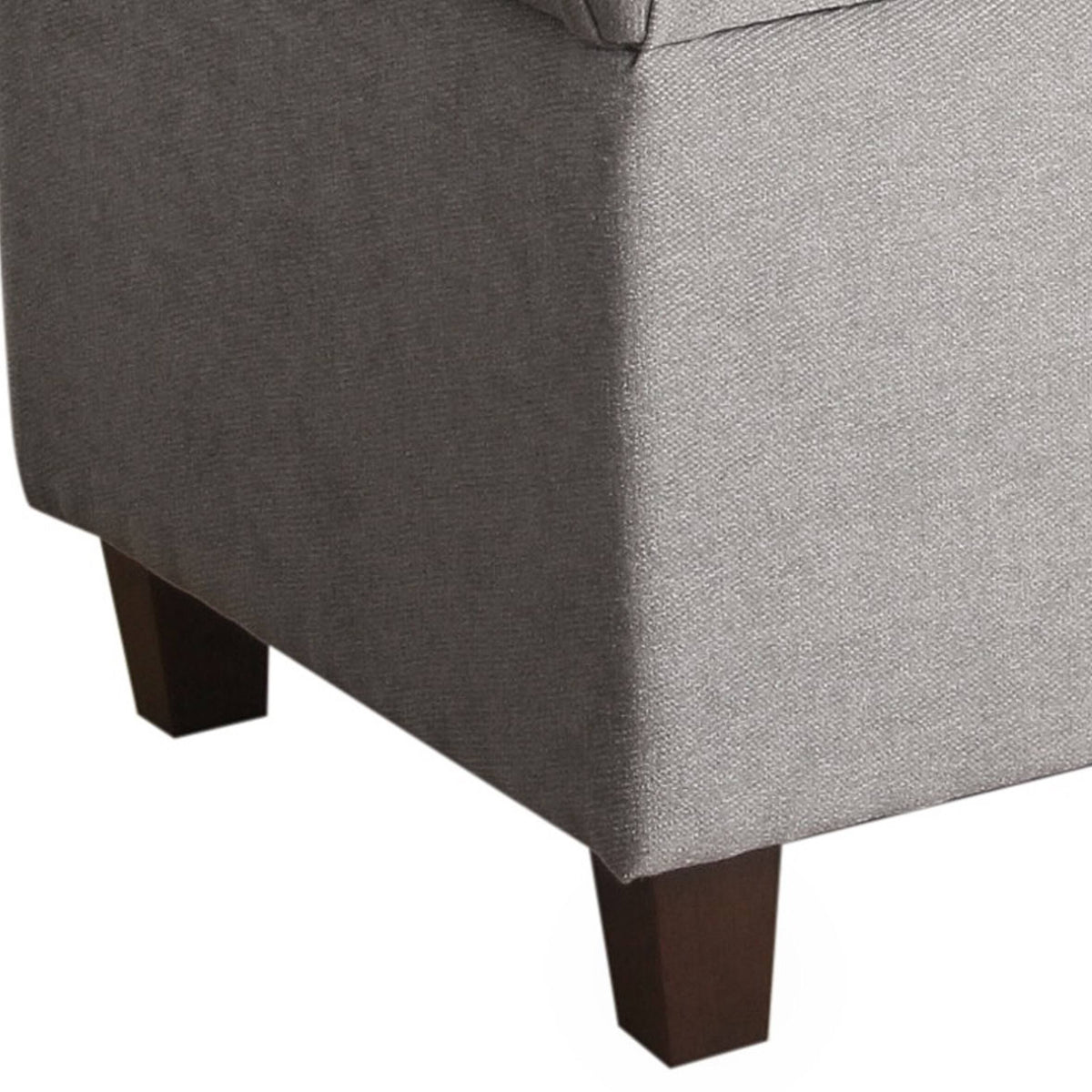 Gray and Brown Fabric Upholstered Storage Bench K777