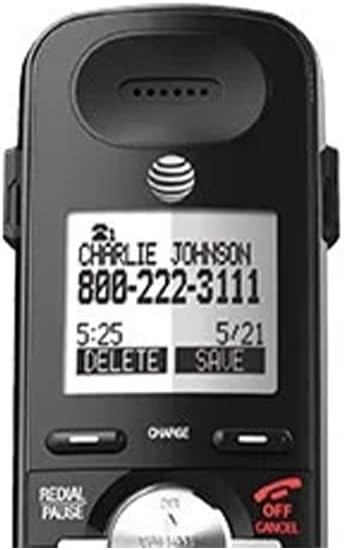 2-Line Expandable Cordless Phone with Answering System, 6 Handsets, Black T204