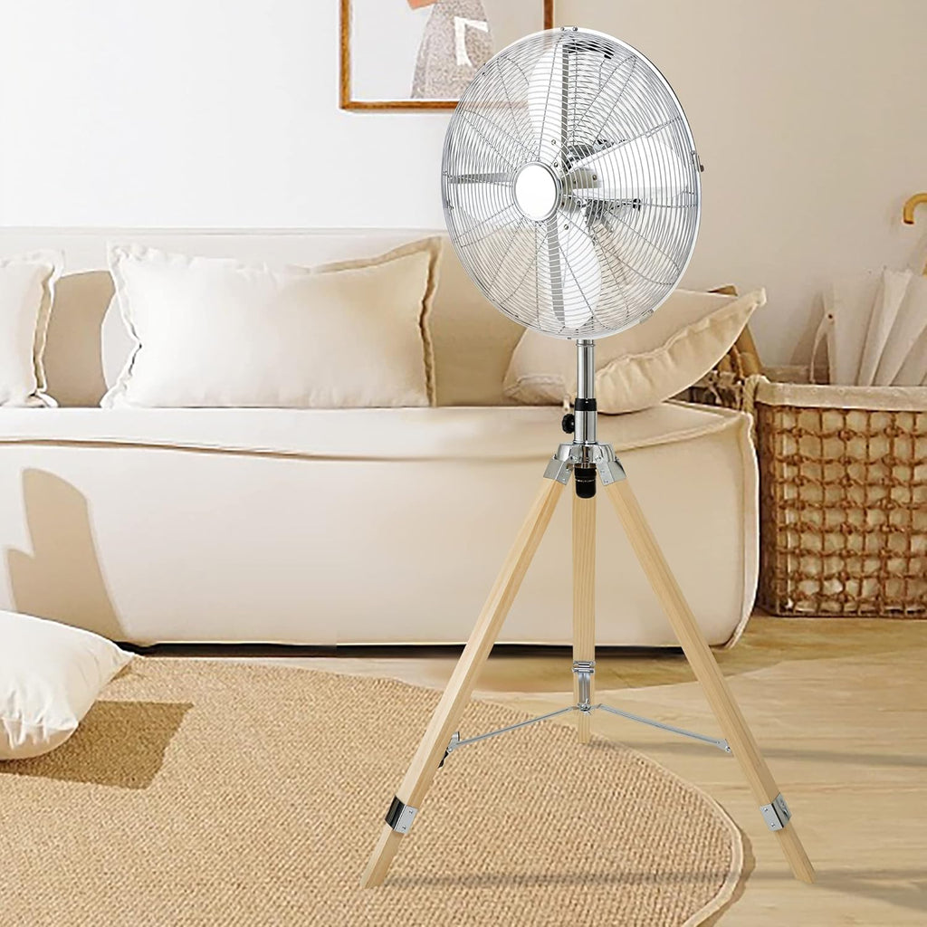 16 Inch Retro Tripod Fan, 3 Speeds, Adjustable Height O936