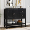 Green Wood Console Table with 2 Drawers W436