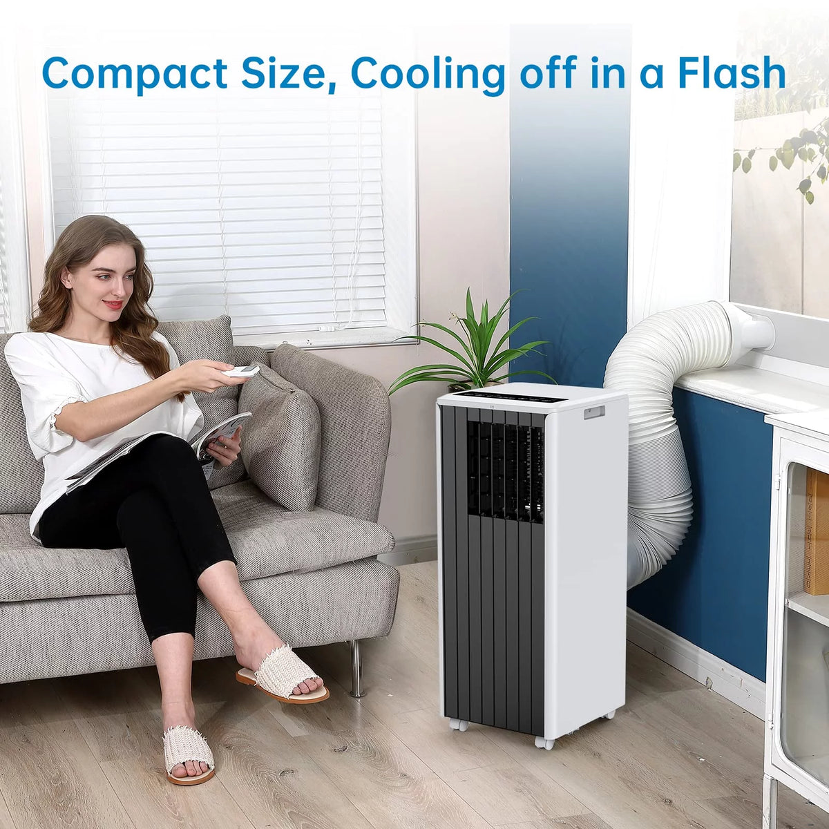 8000 BTU Portable Air Conditioner with Remote Control Z291