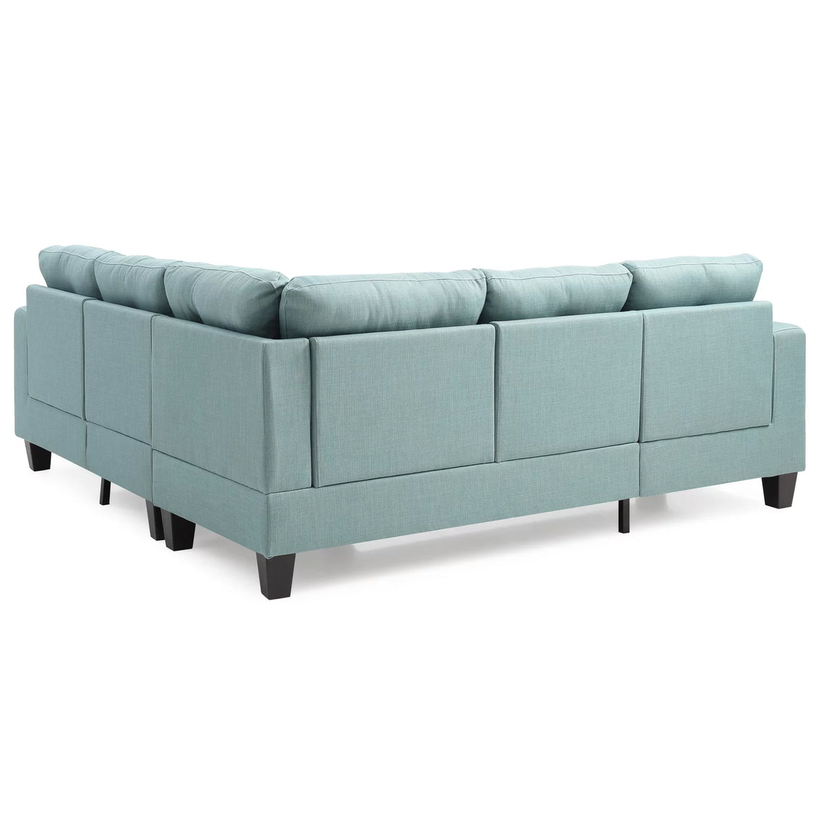 Teal Twill Fabric Sectional Z358