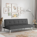 Charcoal Gray Fabric Futon E554601